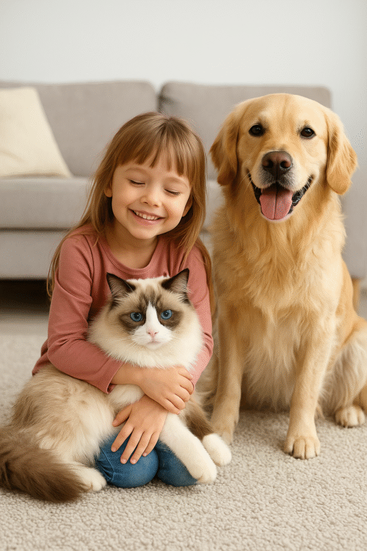 Ragdoll Cats other pets and Kids